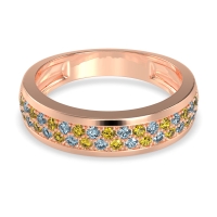 Two Row Prong Set Half-Eternity Bala Band