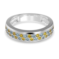 Two Row Prong Set Half-Eternity Bala Band