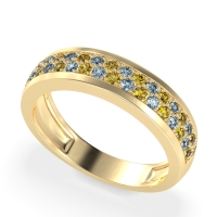 Two Row Prong Set Half-Eternity Bala Band