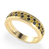 Two Row Prong Set Half-Eternity Bala Band