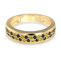 Two Row Prong Set Half-Eternity Bala Band