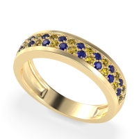 Two Row Prong Set Half-Eternity Bala Band