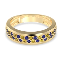 Two Row Prong Set Half-Eternity Bala Band