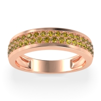 Two Row Prong Set Half-Eternity Bala Band