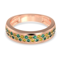 Two Row Prong Set Half-Eternity Bala Band