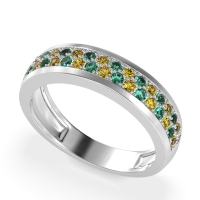 Two Row Prong Set Half-Eternity Bala Band