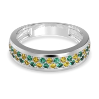 Two Row Prong Set Half-Eternity Bala Band