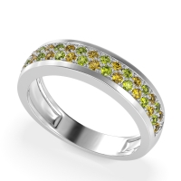 Two Row Prong Set Half-Eternity Bala Band