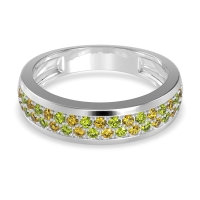 Two Row Prong Set Half-Eternity Bala Band