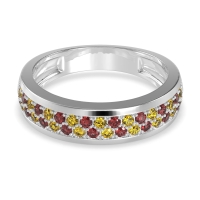 Two Row Prong Set Half-Eternity Bala Band