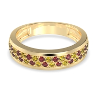 Two Row Prong Set Half-Eternity Bala Band