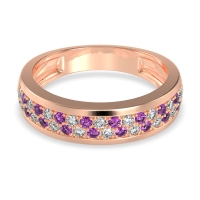 Two Row Prong Set Half-Eternity Bala Band