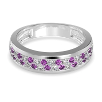 Two Row Prong Set Half-Eternity Bala Band