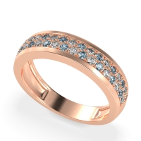 Two Row Prong Set Half-Eternity Bala Band