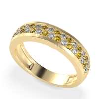 Two Row Prong Set Half-Eternity Bala Band