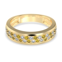 Two Row Prong Set Half-Eternity Bala Band