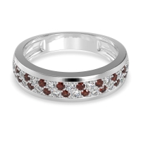 Two Row Prong Set Half-Eternity Bala Band