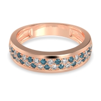 Two Row Prong Set Half-Eternity Bala Band