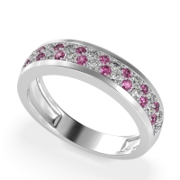 Two Row Prong Set Half-Eternity Bala Band