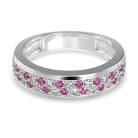 Two Row Prong Set Half-Eternity Bala Band