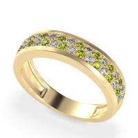 Two Row Prong Set Half-Eternity Bala Band