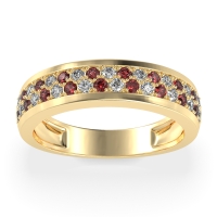 Two Row Prong Set Half-Eternity Bala Band