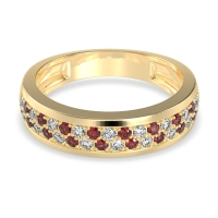 Two Row Prong Set Half-Eternity Bala Band