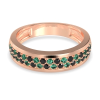 Two Row Prong Set Half-Eternity Bala Band