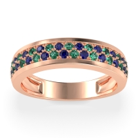 Two Row Prong Set Half-Eternity Bala Band