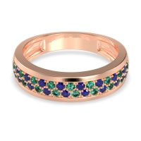 Two Row Prong Set Half-Eternity Bala Band