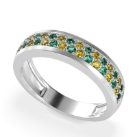 Two Row Prong Set Half-Eternity Bala Band