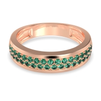 Two Row Prong Set Half-Eternity Bala Band