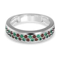 Two Row Prong Set Half-Eternity Bala Band