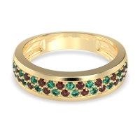 Two Row Prong Set Half-Eternity Bala Band