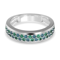 Two Row Prong Set Half-Eternity Bala Band