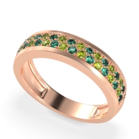 Two Row Prong Set Half-Eternity Bala Band