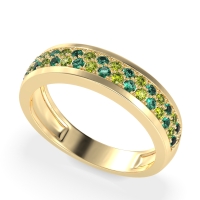 Two Row Prong Set Half-Eternity Bala Band