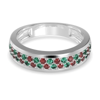 Two Row Prong Set Half-Eternity Bala Band