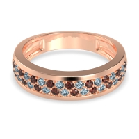 Two Row Prong Set Half-Eternity Bala Band