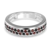 Two Row Prong Set Half-Eternity Bala Band