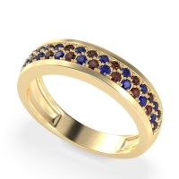 Two Row Prong Set Half-Eternity Bala Band