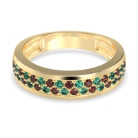 Two Row Prong Set Half-Eternity Bala Band