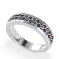 Two Row Prong Set Half-Eternity Bala Band