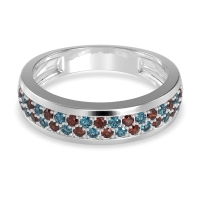 Two Row Prong Set Half-Eternity Bala Band