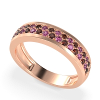 Two Row Prong Set Half-Eternity Bala Band