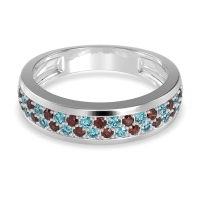 Two Row Prong Set Half-Eternity Bala Band