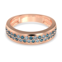 Two Row Prong Set Half-Eternity Bala Band