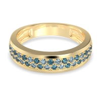 Two Row Prong Set Half-Eternity Bala Band