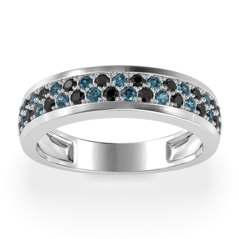 Two Row Prong Set Half-Eternity Bala Band