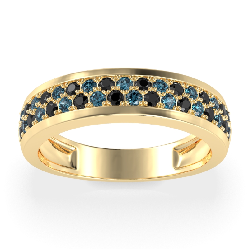 Two Row Prong Set Half-Eternity Bala Band